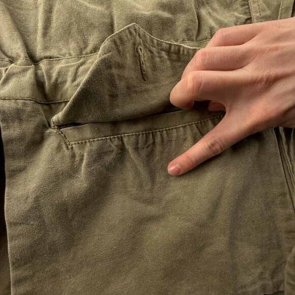 Lee Union Made Canvas Chore Barn Jacket Coat Beige Large Cargo Military Cotton - Picture 12 of 16